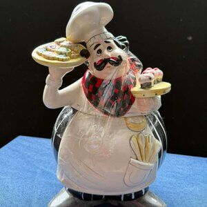 Vintage American Atelier Buon Appetito Pastry Chef Cookie Jar - Rare